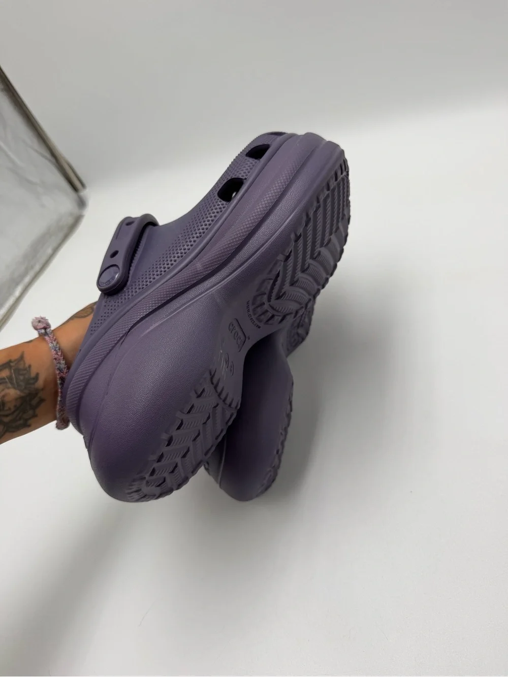 Crocs Classic Bae Platform Clogs Nightshade Purple Women’s W8 Excellent Cond